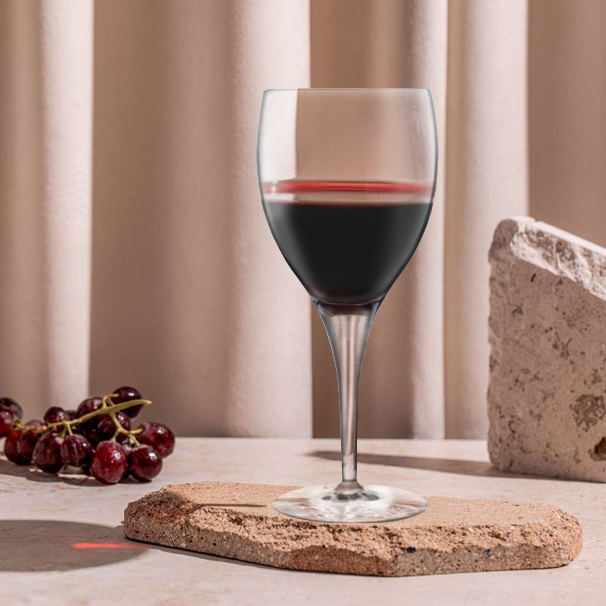 4x 340ml Michaelangelo Burgundy Wine Glasses