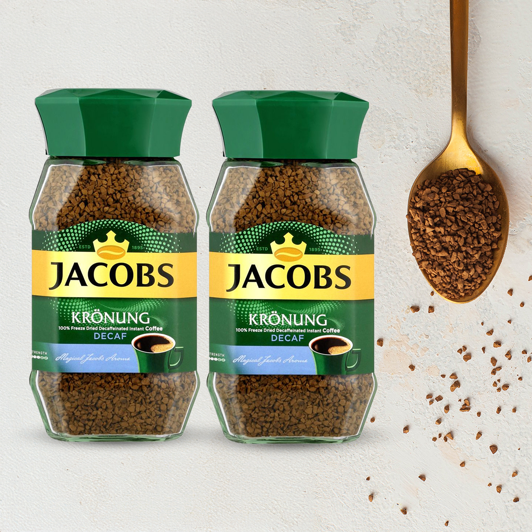 2x 200g Krönung DECAF Instant Coffee Jars