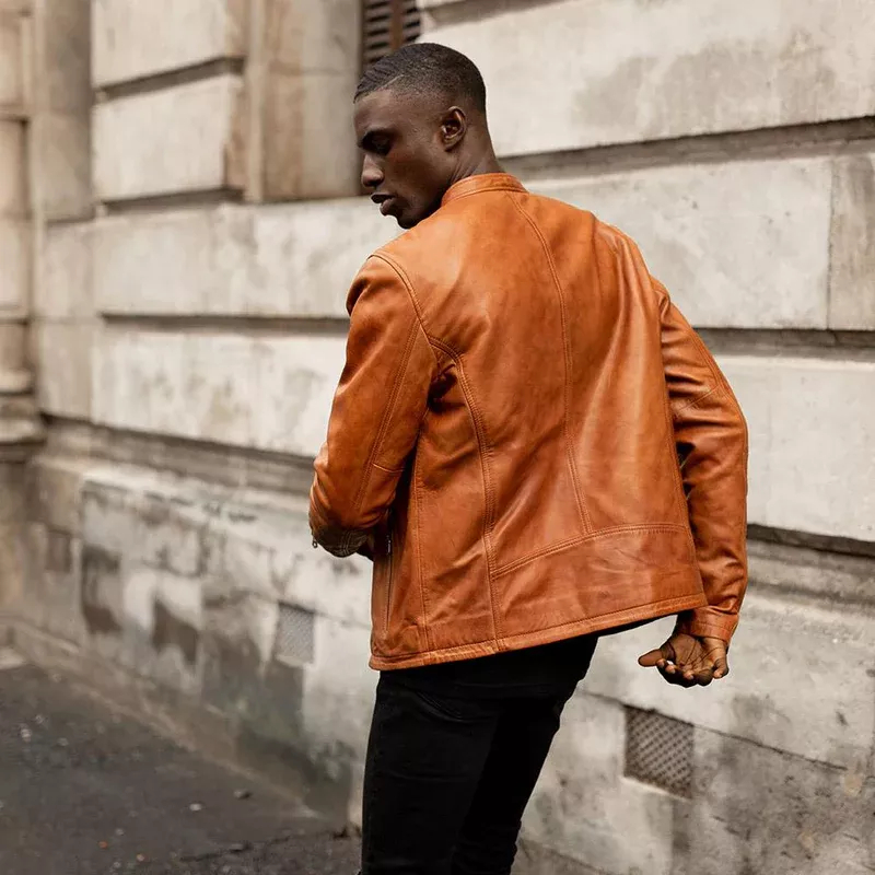 43% off on Men's Leather Distressed Jacket | OneDayOnly