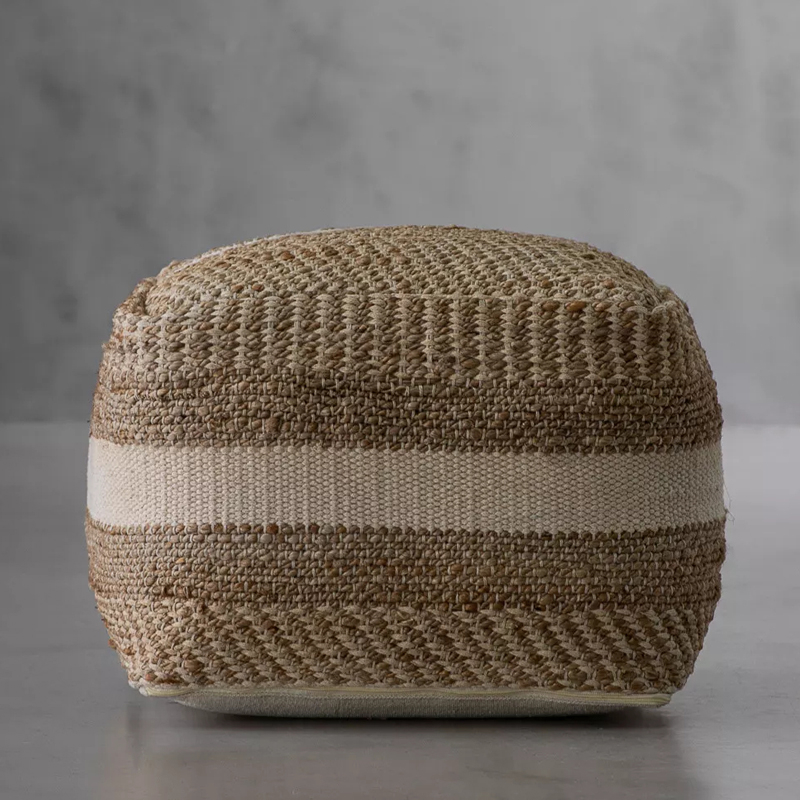 Natural Jute Ottoman