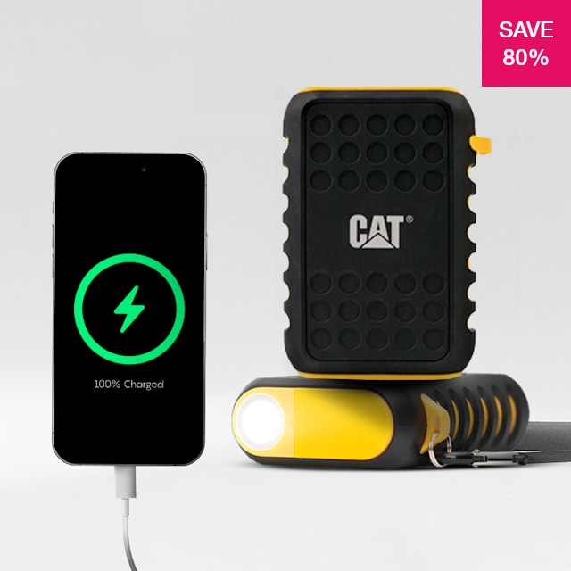 80% off on 10000mAh Rugged Powerbank with Built-In Flashlight | OneDayOnly