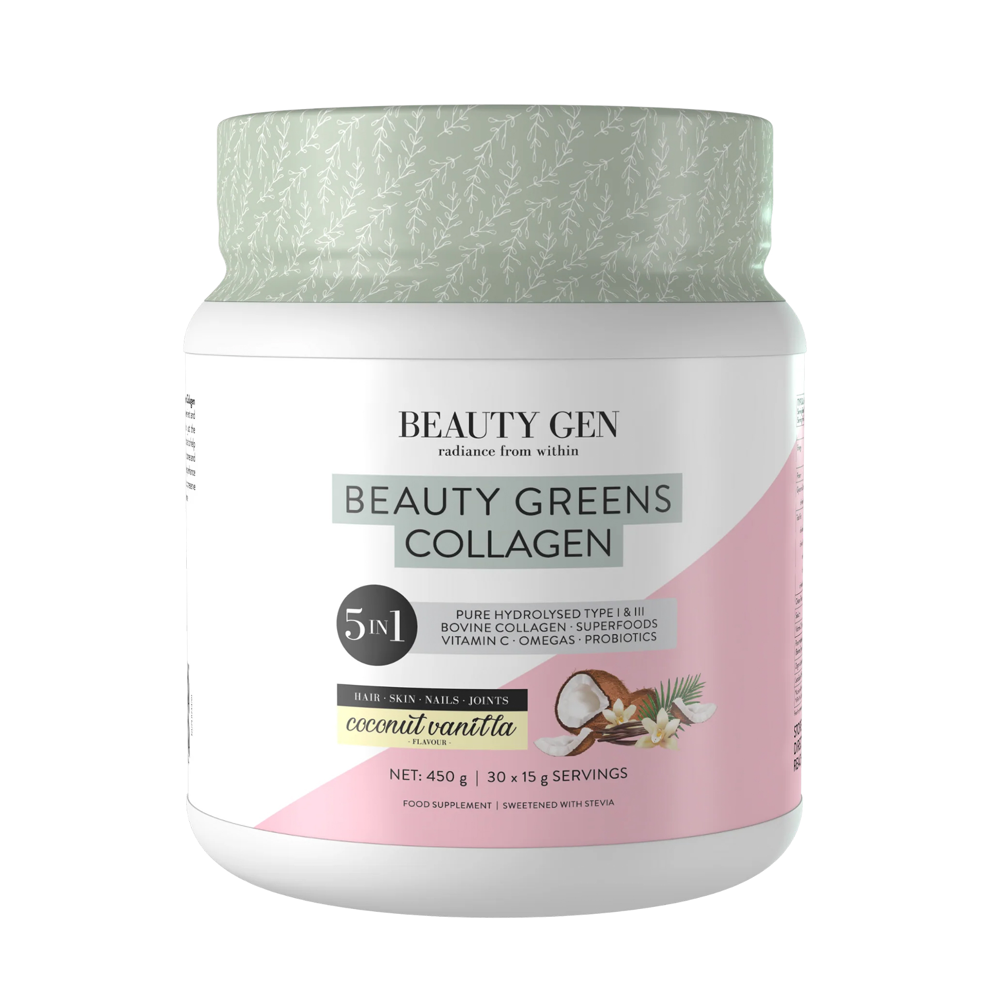 450g Beauty Greens 5-in-1 Collagen Supplement
