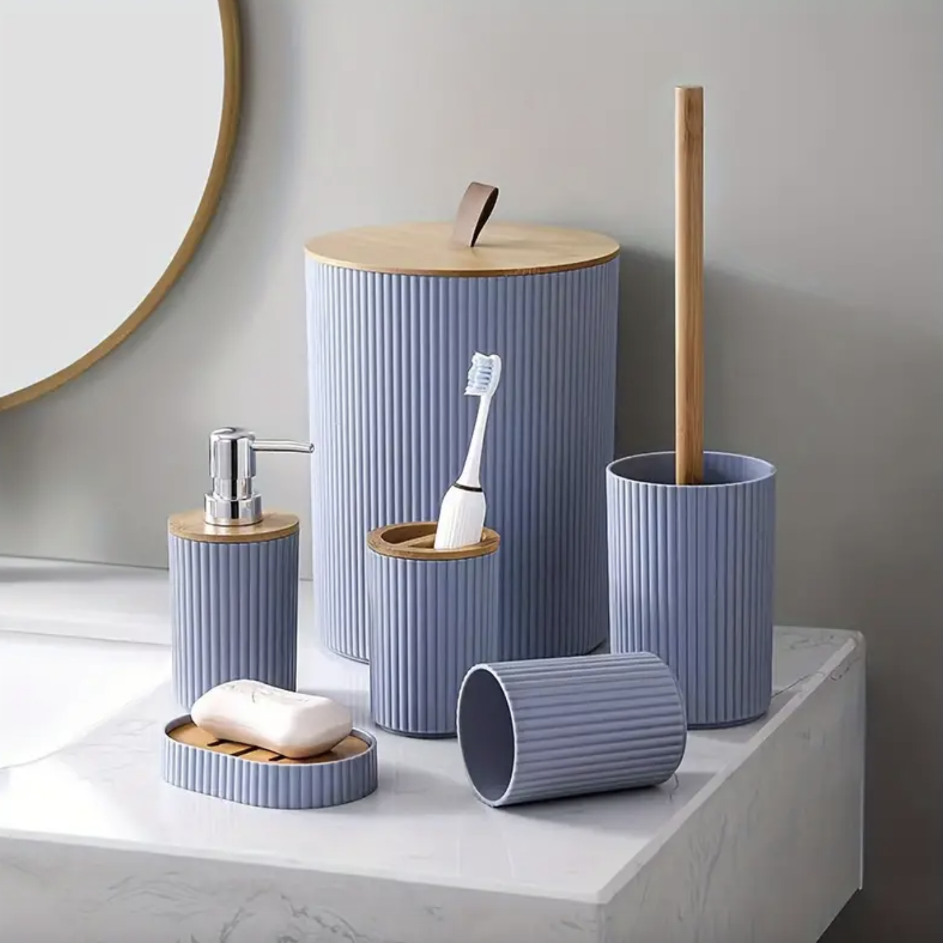 6-Piece Elegant Bathroom Accessory Set