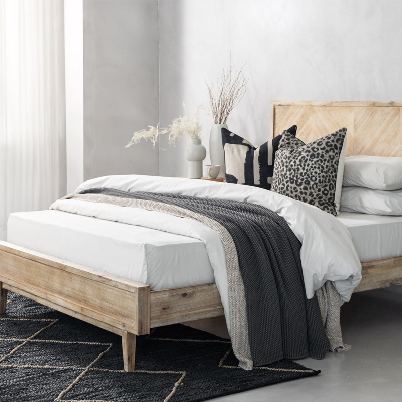 Solid Acacia Queen Bed Base