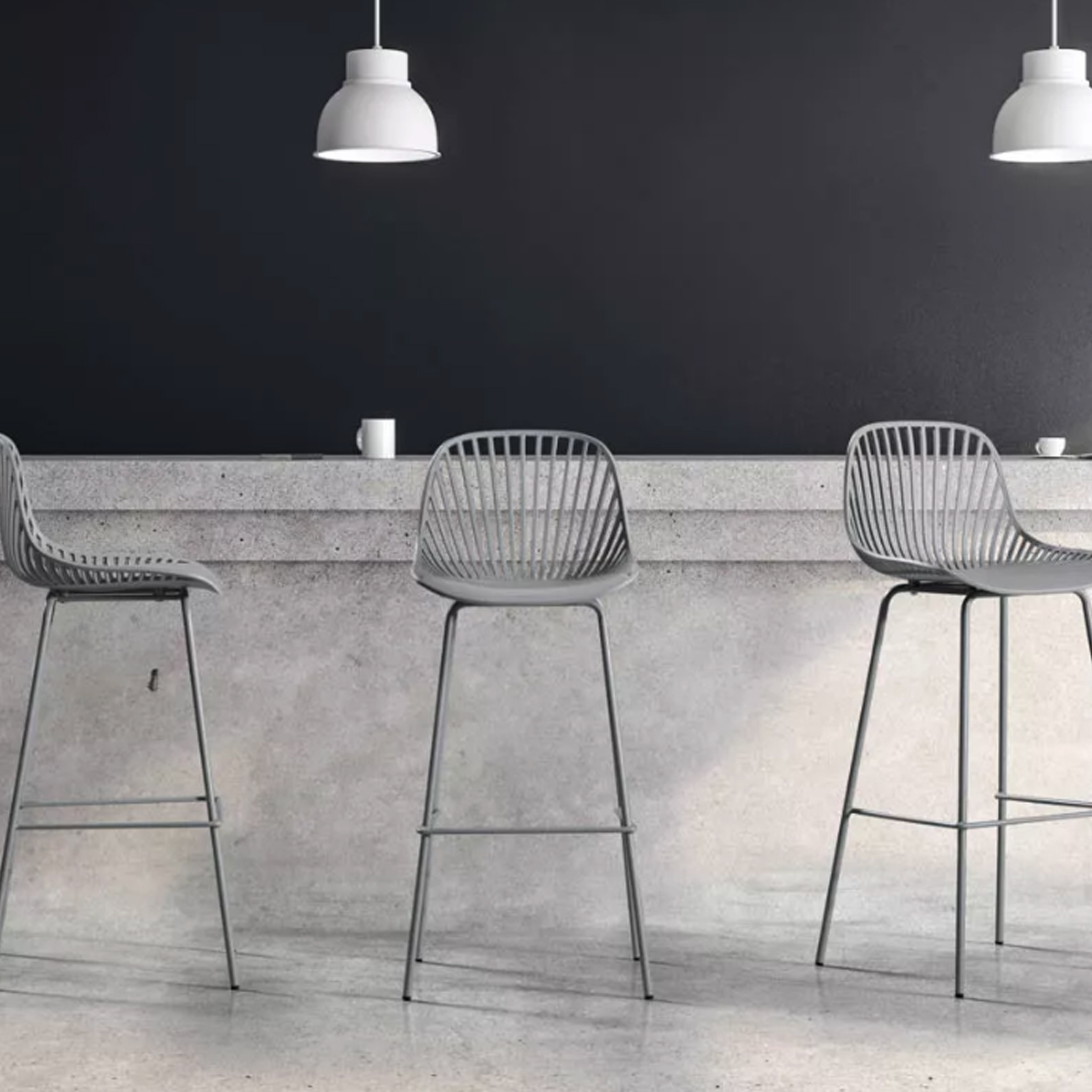 Geometric Tall Bar Chair