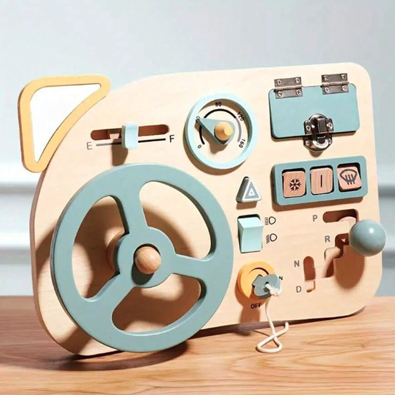 Kids Wooden Sensory Activity Board