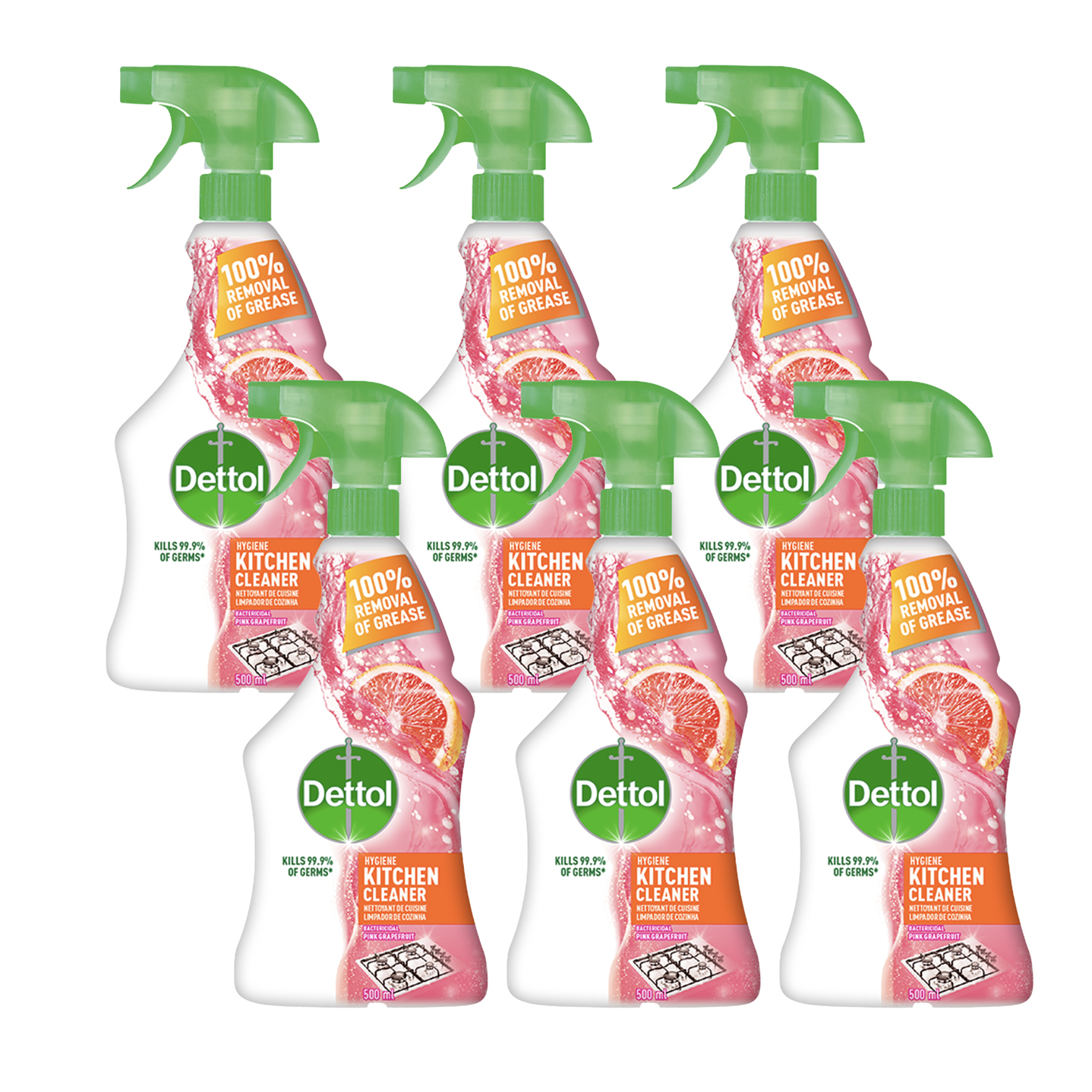 6x 500ml Kitchen Triggers