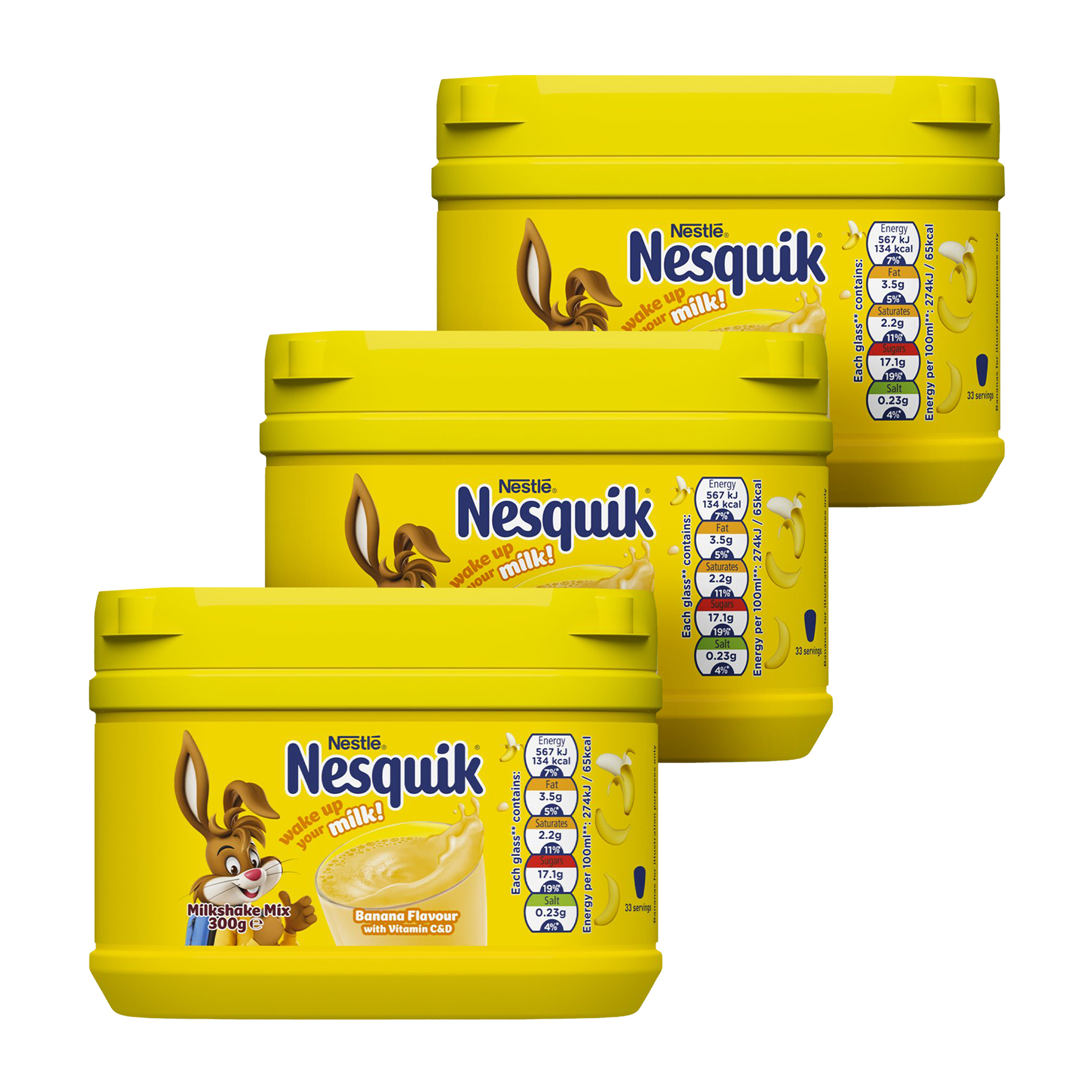3x 300g Banana Flavoured Nesquik