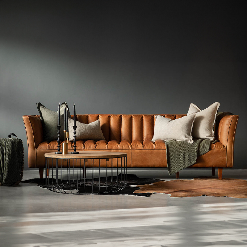 Full Grain Leather Couch