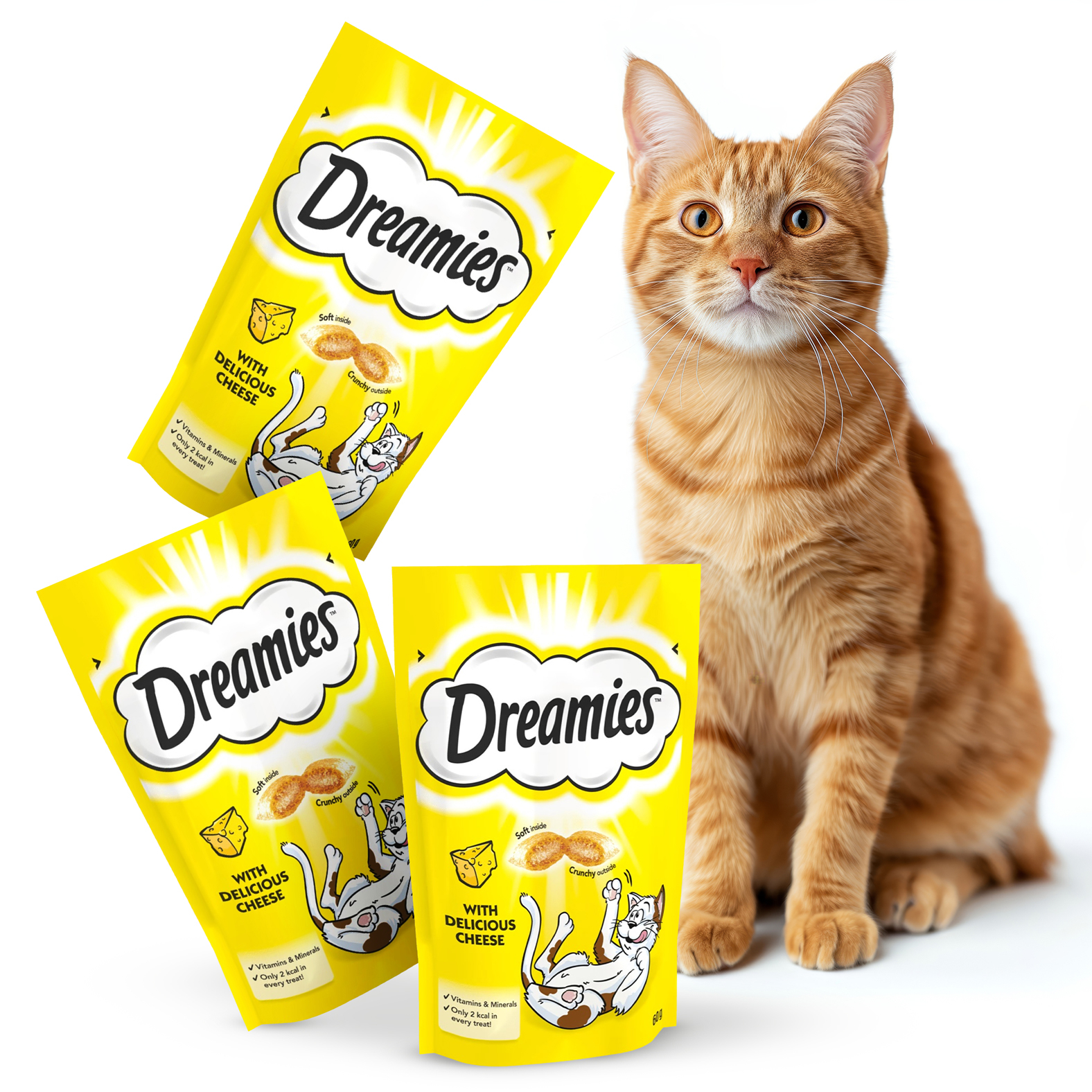 21 off on Dreamies 3x 60g Cat Treats OneDayOnly