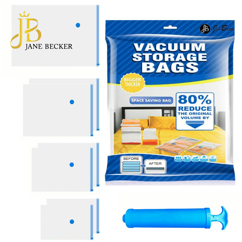 8-Piece Vacuum Storage Bags with Hand Pump