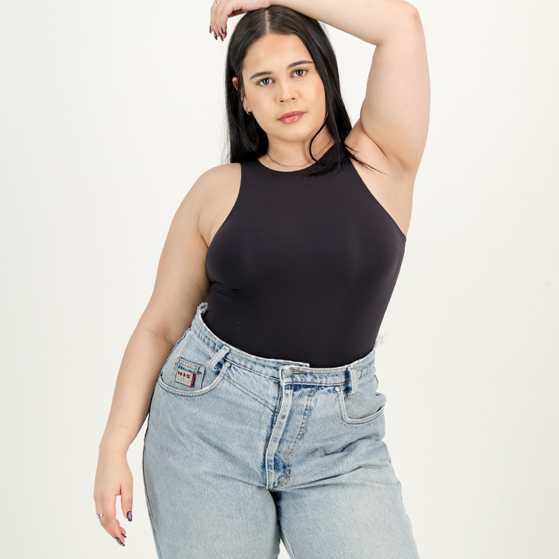 Ladies Fitted High Neck Sculpting Bodysuit