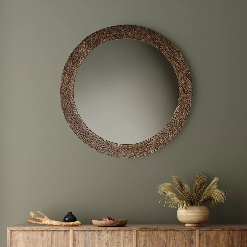 Antique Brass Mirror