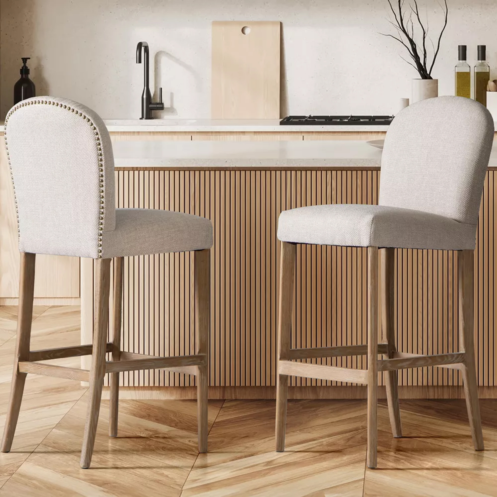 Winter Taupe Tall Bar Stool