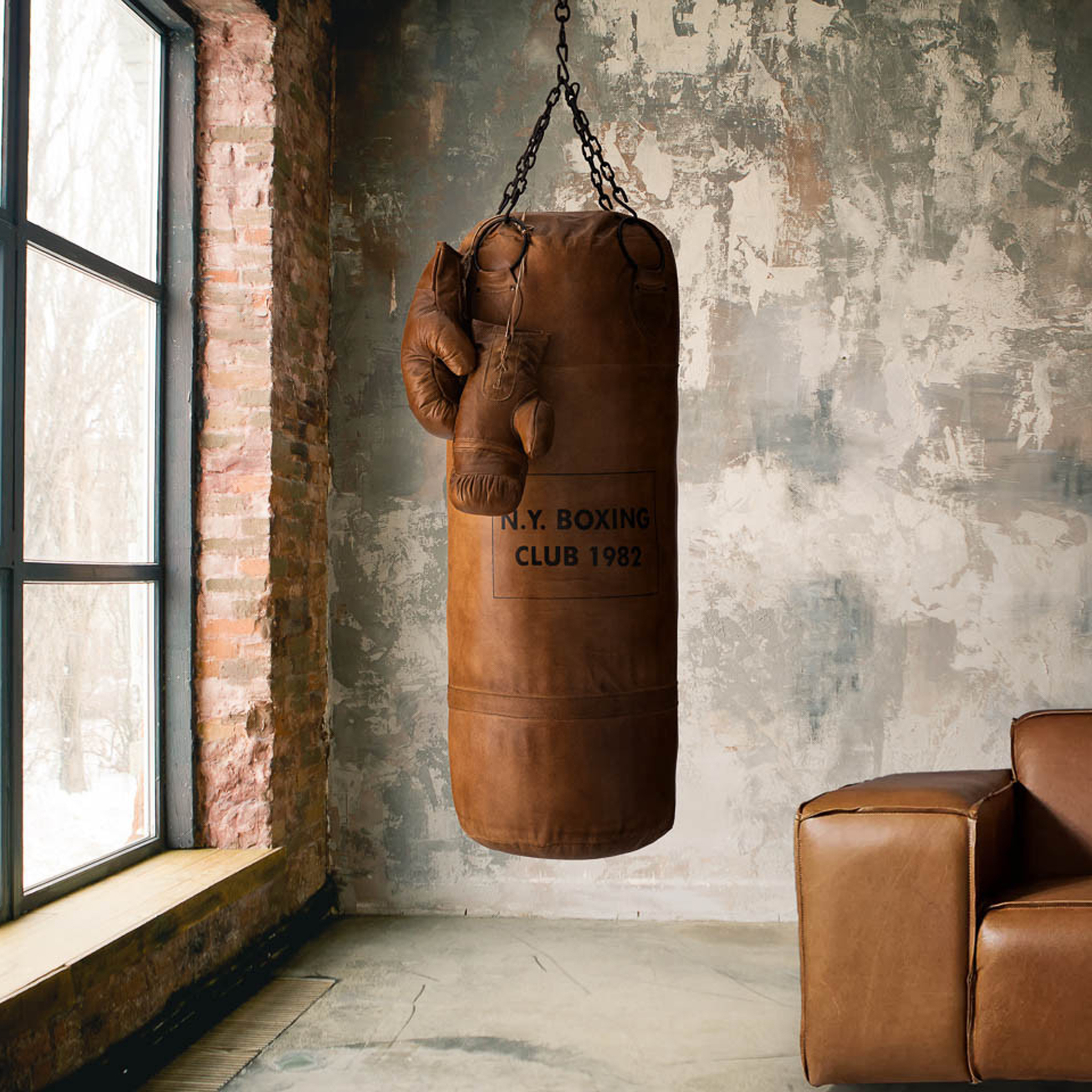25 off on Stallone Leather Boxing Bag & Gloves OneDayOnly