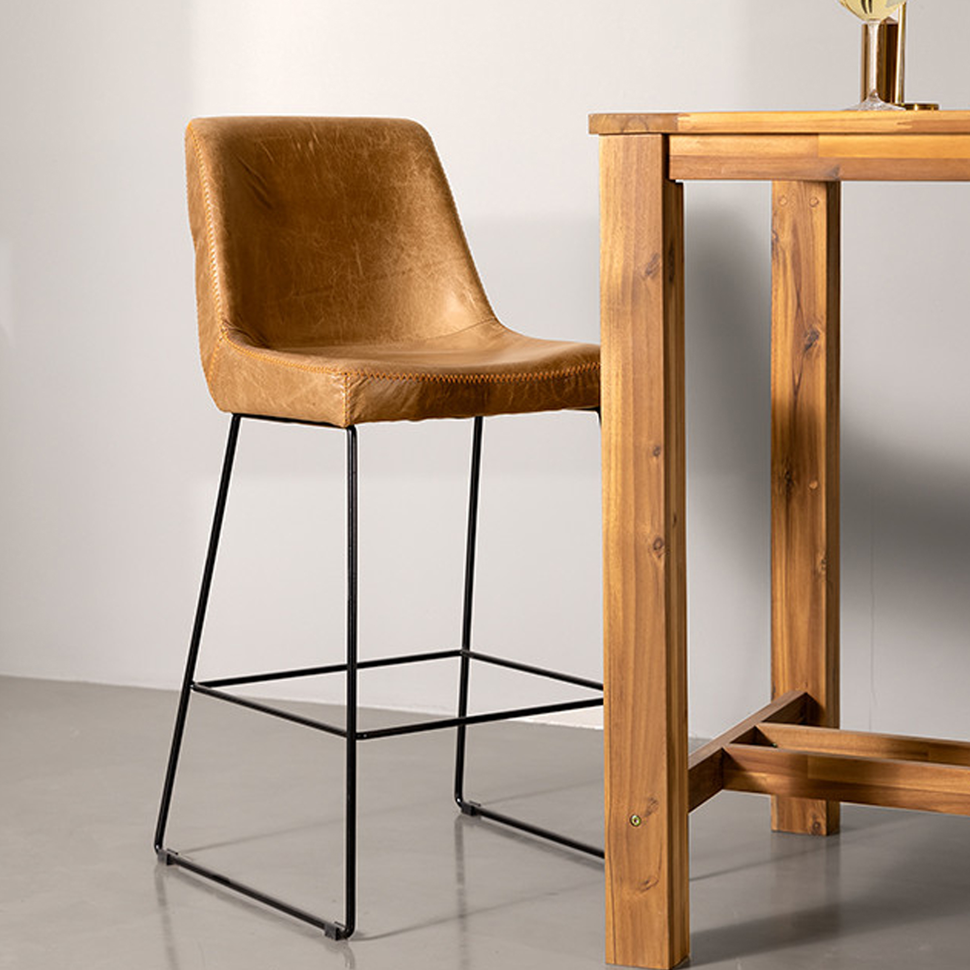 Leather Counter Chair