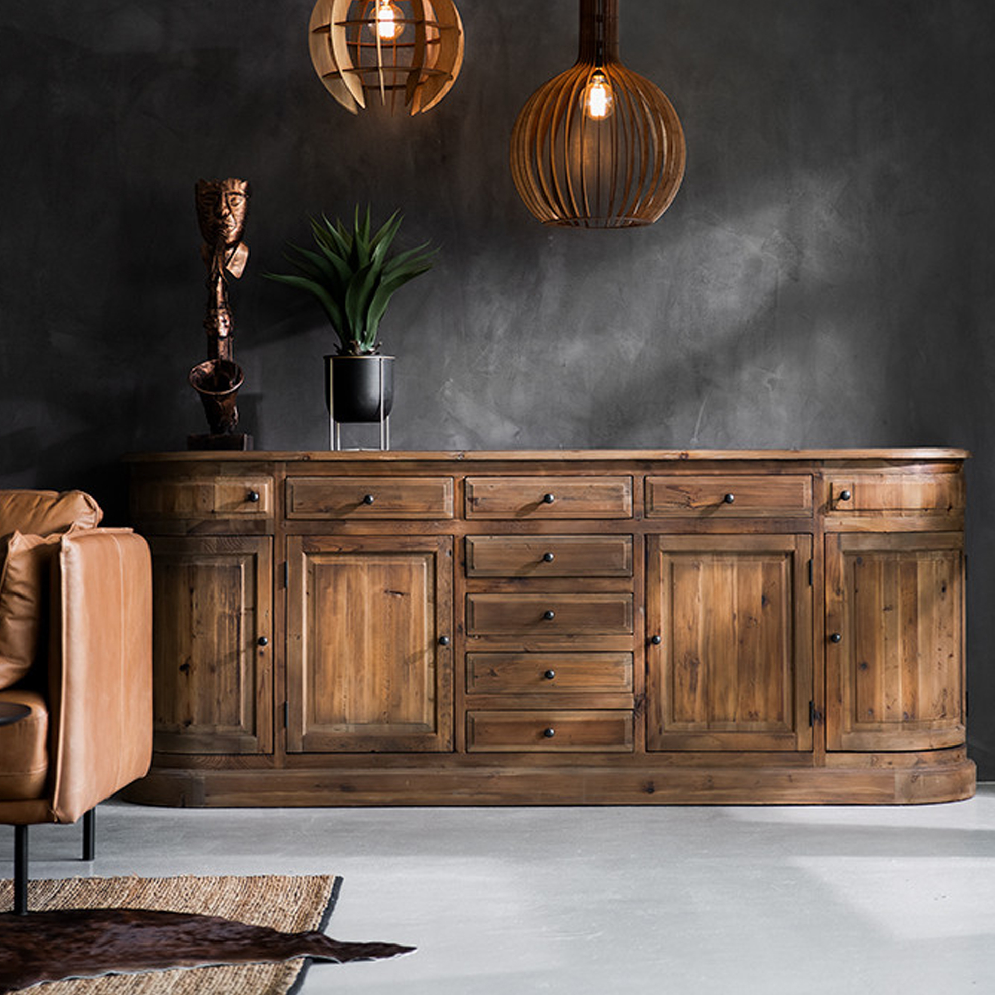 Fir Wood Sideboard