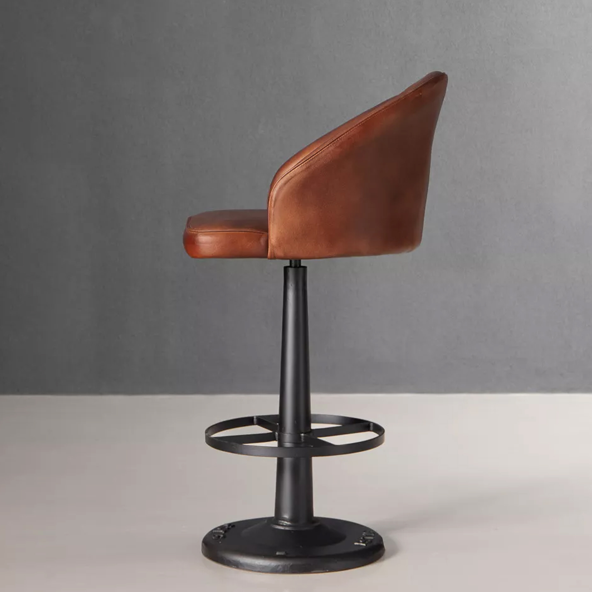 Tall Leather Bar Stool