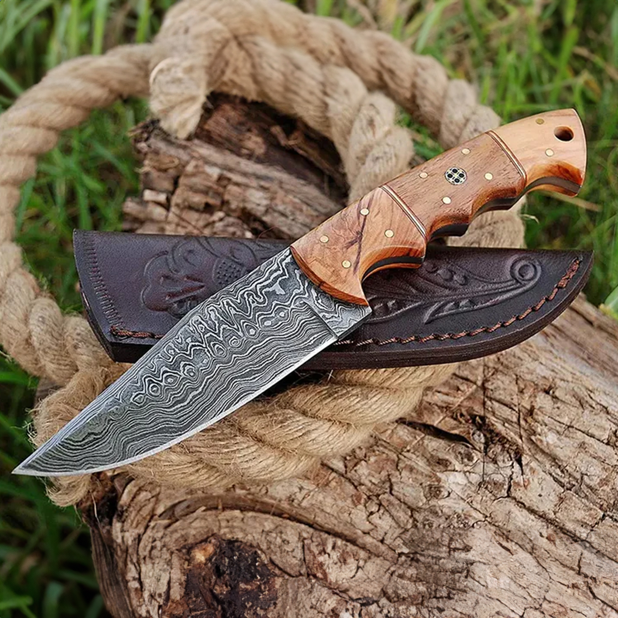 Handmade Damascus Outdoor Knives