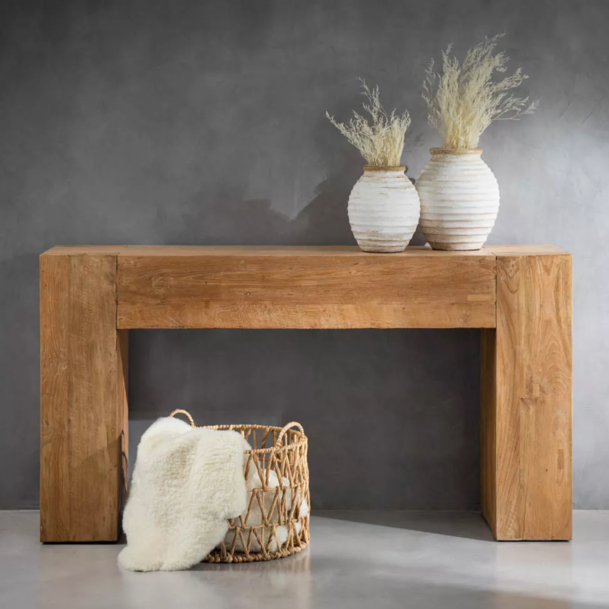Teak Wood Console Table