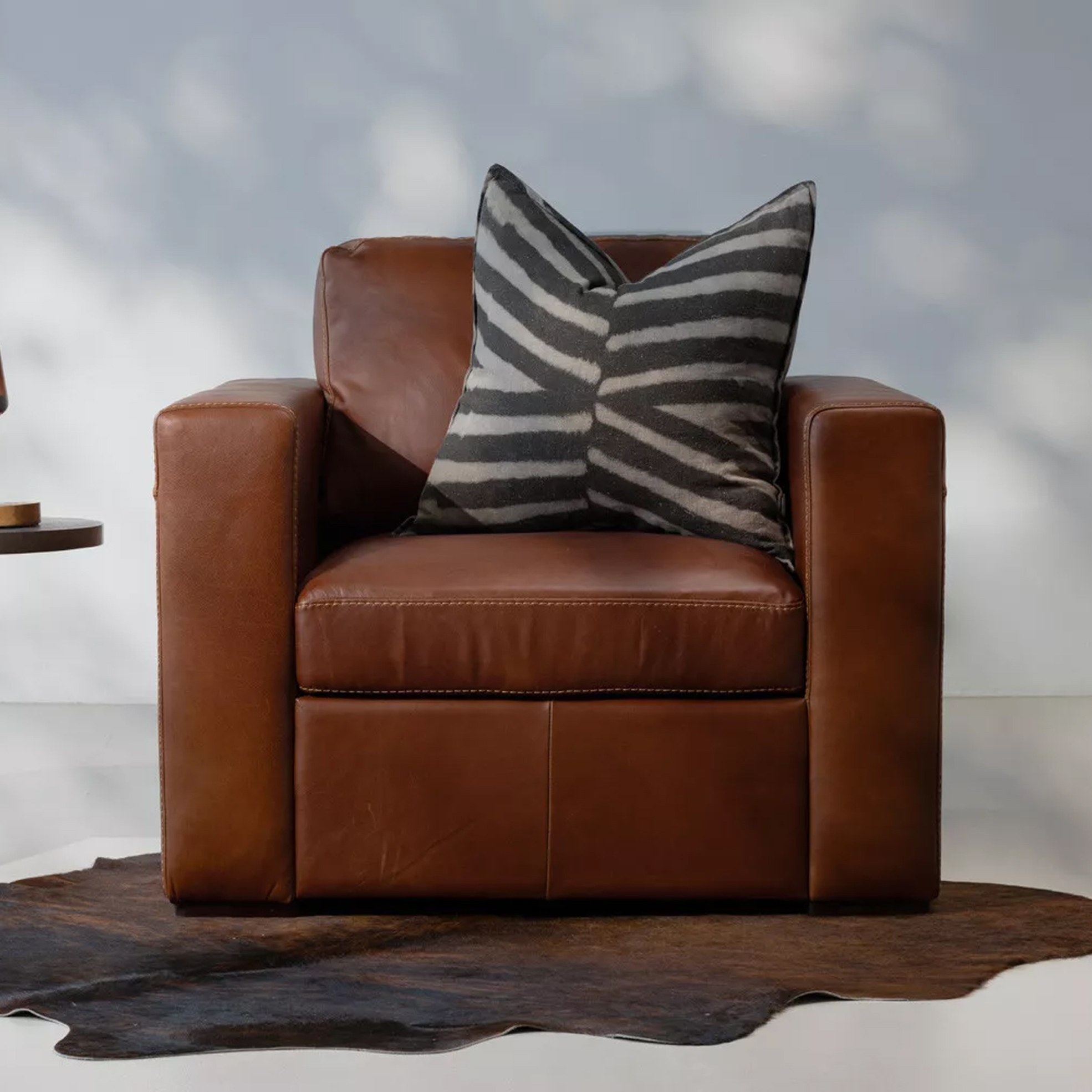Burnt Tan Leather Armchair