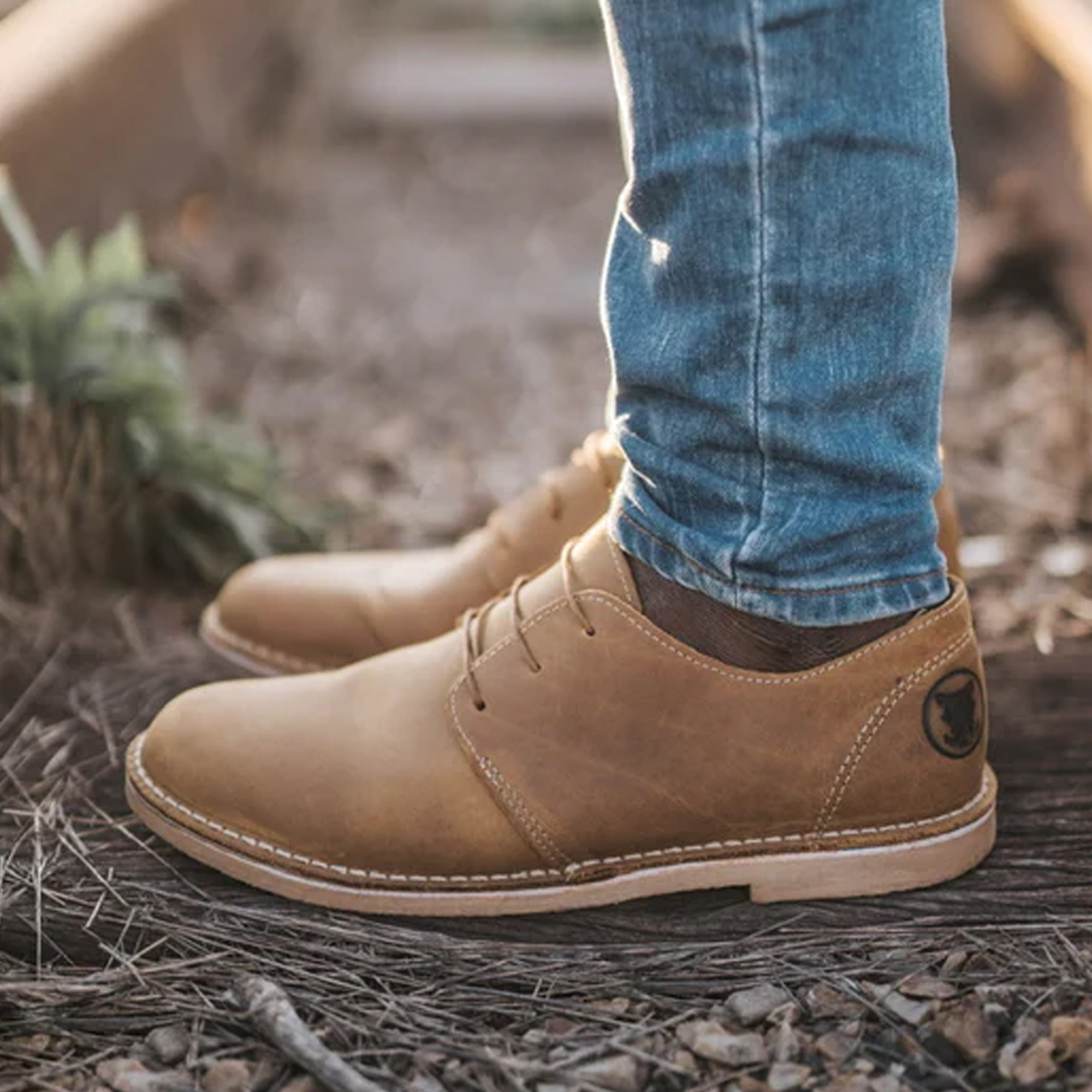 Men's Genuine Leather Cinnamon Vellies