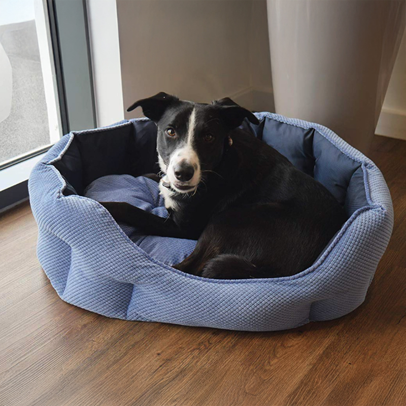 Quilted Navy Water-Resistant Bed