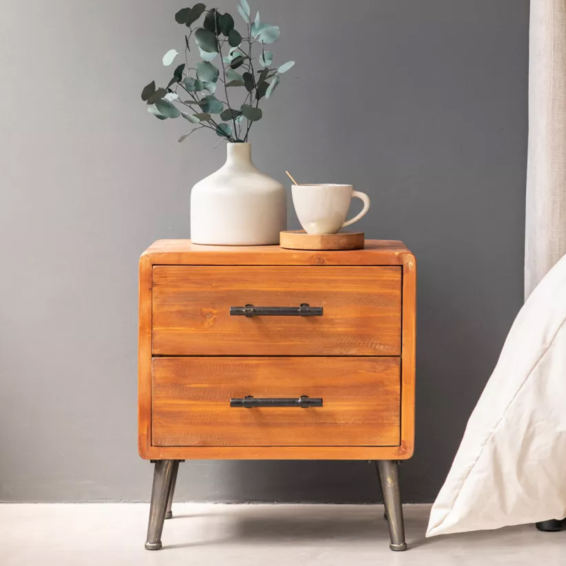 Industrial 2 Drawer Pedestal