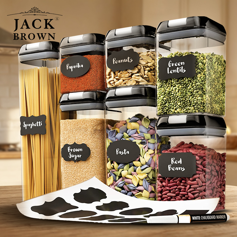 7-Piece Air Tight Food Storage Containers with Labels & Marker