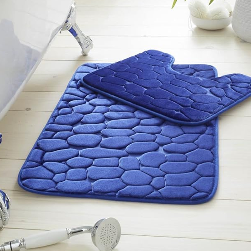 Bathroom Mat Set Blue