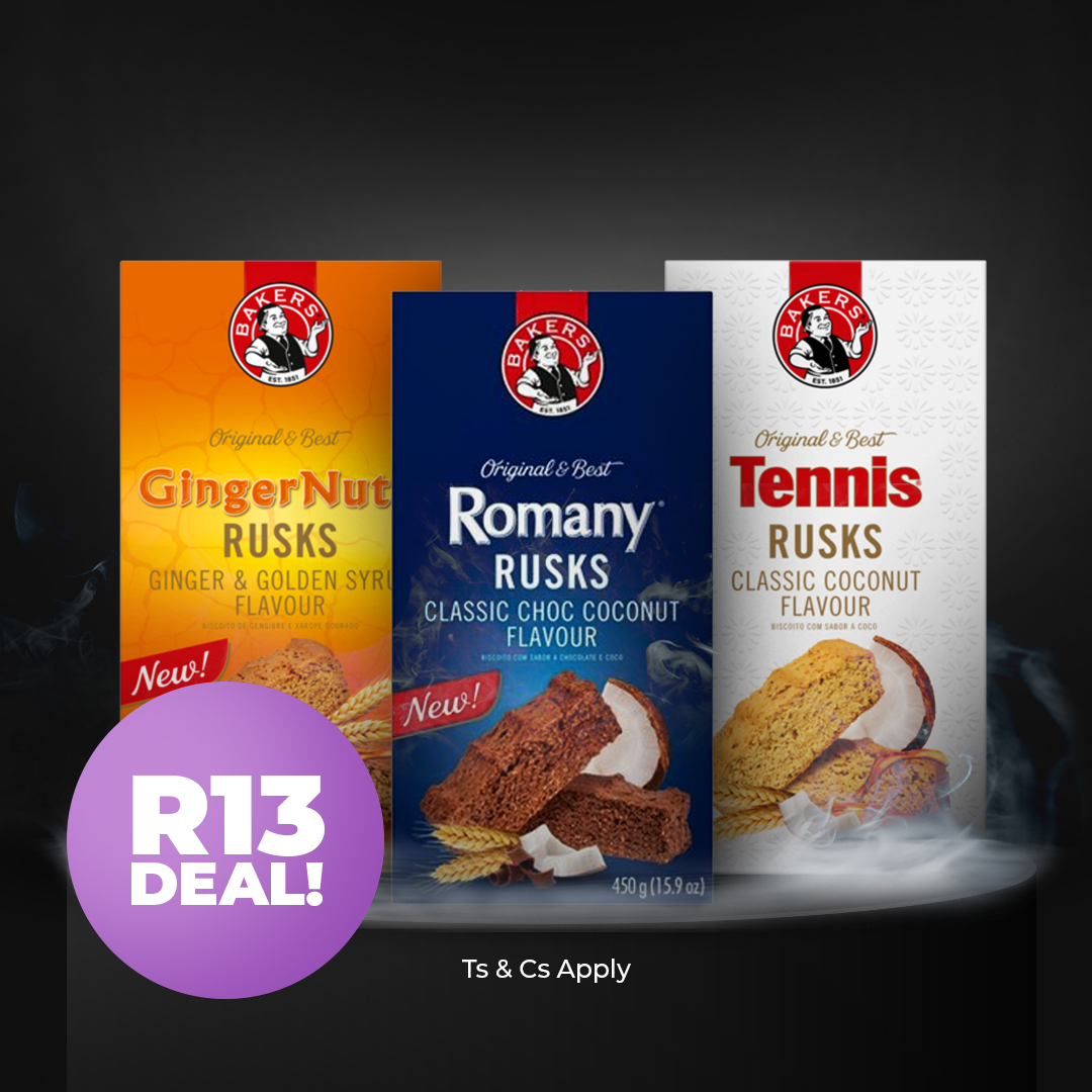 78% off on Bakers 450g Assorted Rusks | OneDayOnly