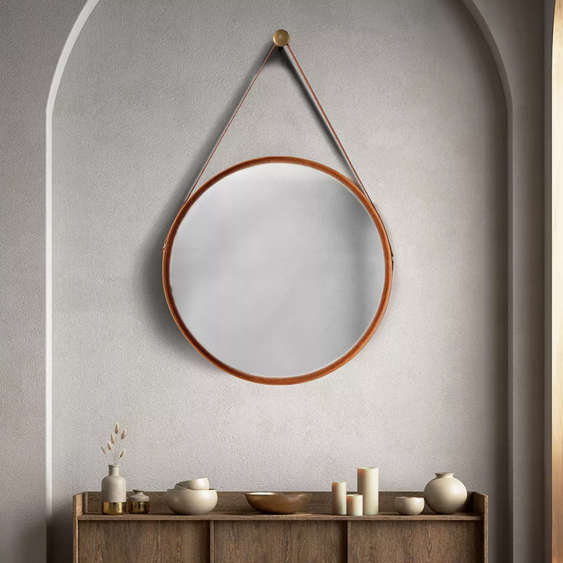 Leather Framed Mirror