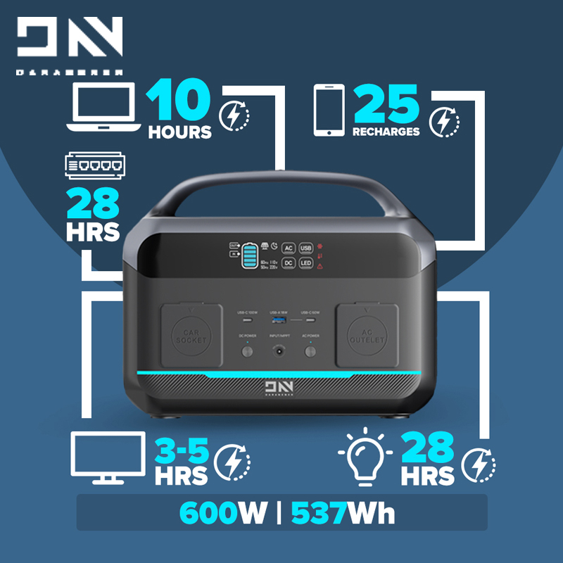 600W 537Wh NEO Portable Solar Power Station