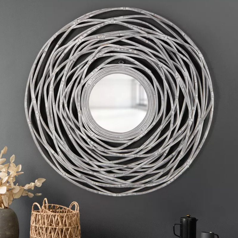 Rattan Framed Mirror