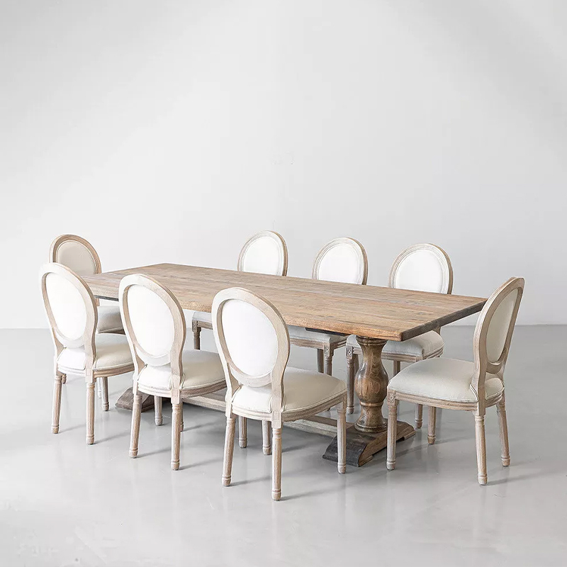 8-Seater 2.4m Rubberwood Dining Set