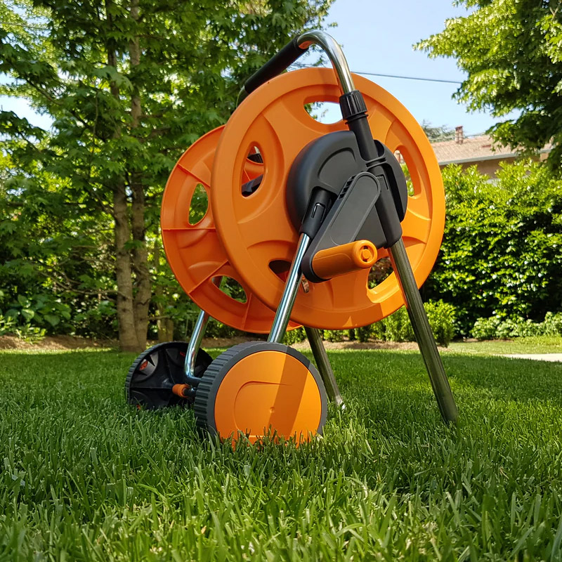 Hose Reel Trolley and 25m Garden Hose Combo