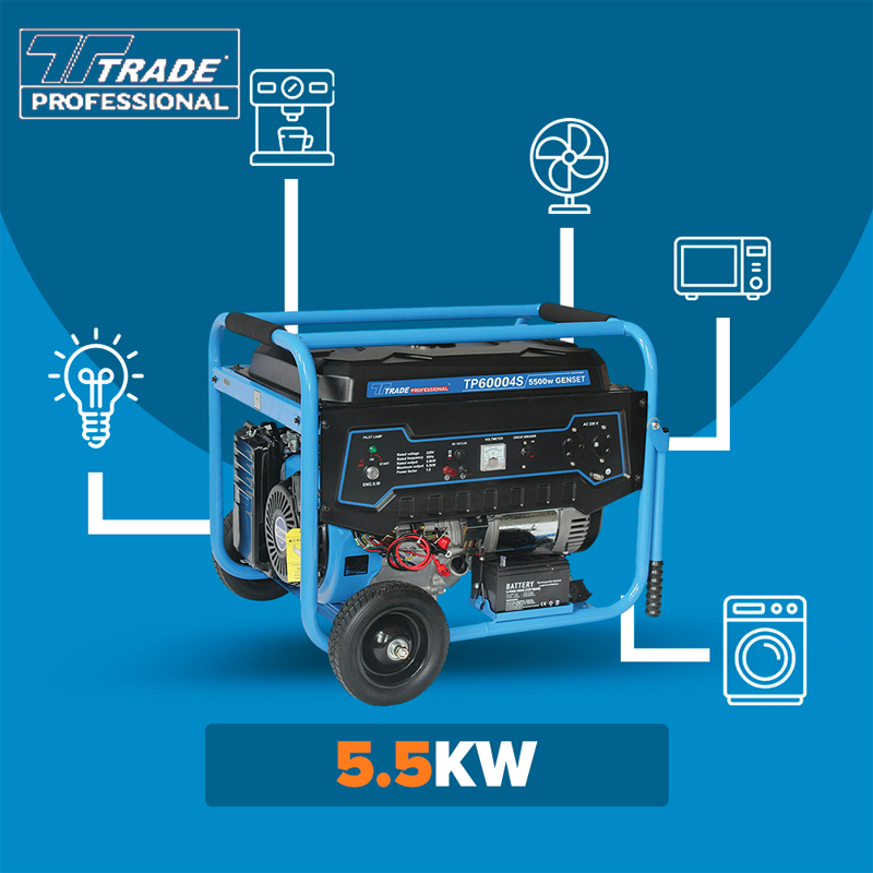 5.5kW 13HP Petrol Generator (Model: TP60004S)