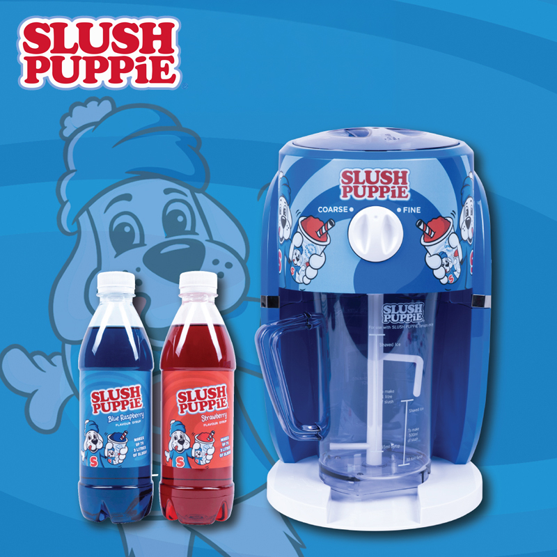 1L Slushie Snow Cone Machine with 2x 500ml Syrups