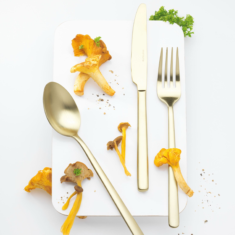 16-Piece Champagne Stainless Steel Nardo Cutlery Set