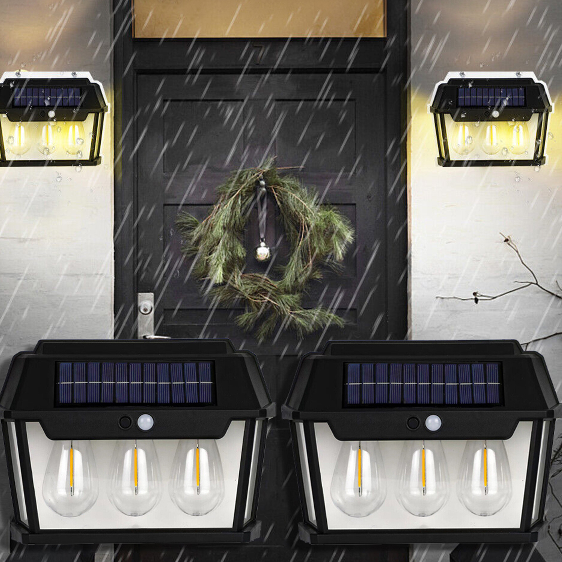 2x Smart Induction 3 Bulbs Tungsten Wall Lights