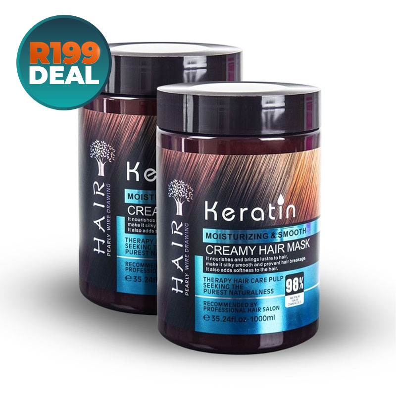 23% off on 2x 1L Keratin Hair Mask Creams | OneDayOnly