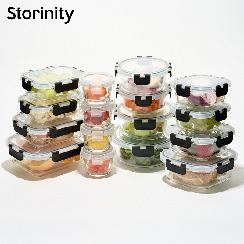 32-Piece Air Tight Glass Storage Containers