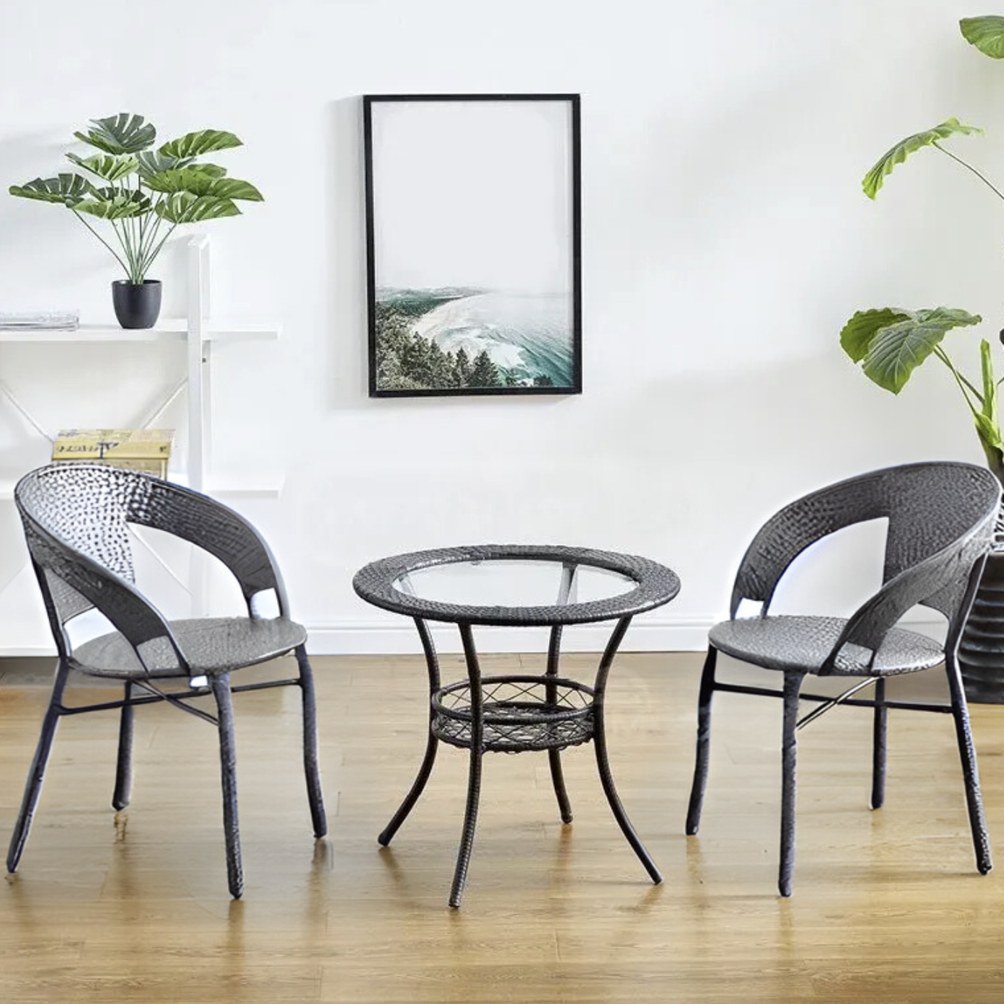 3-Piece Rattan and Wicker Patio Set