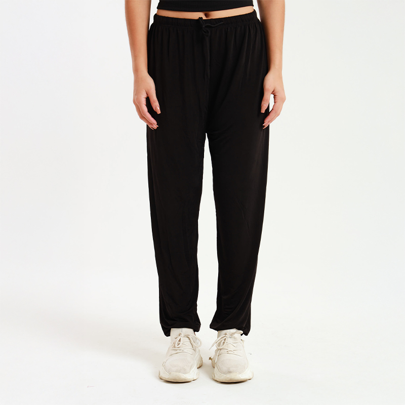 Ladies Black Harem Wide Leg Everyday Pants