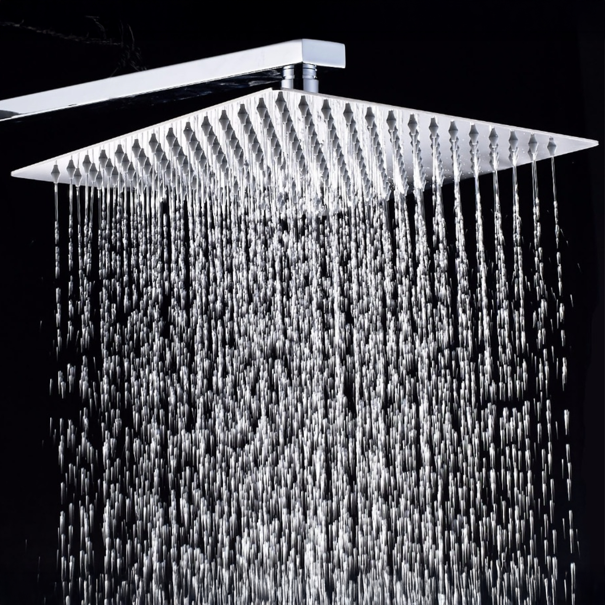 2x 25cm Silver Square Shower Head
