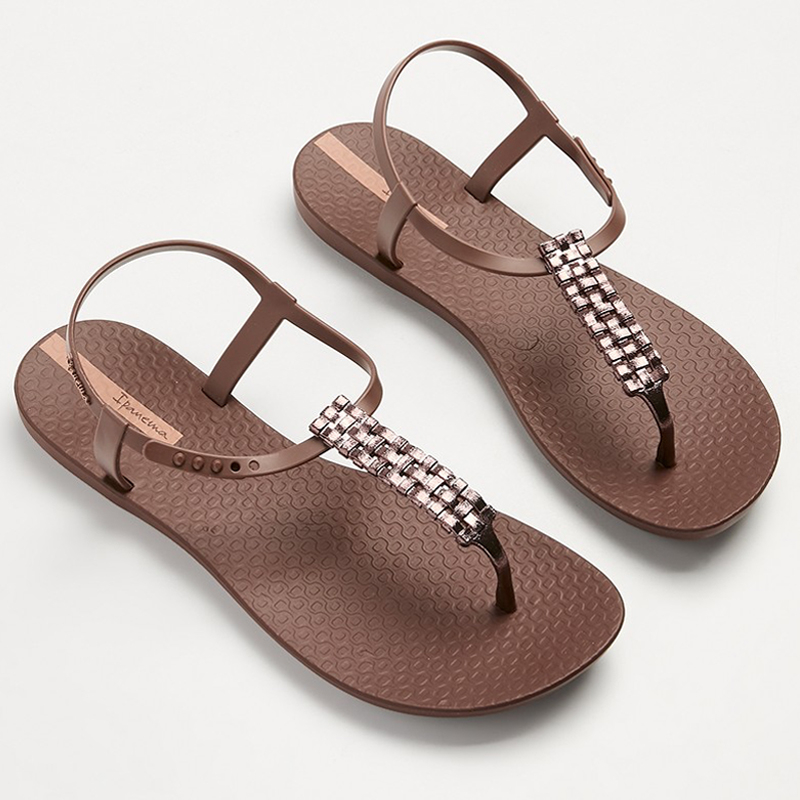 Ladies Bronze Weave Sandals