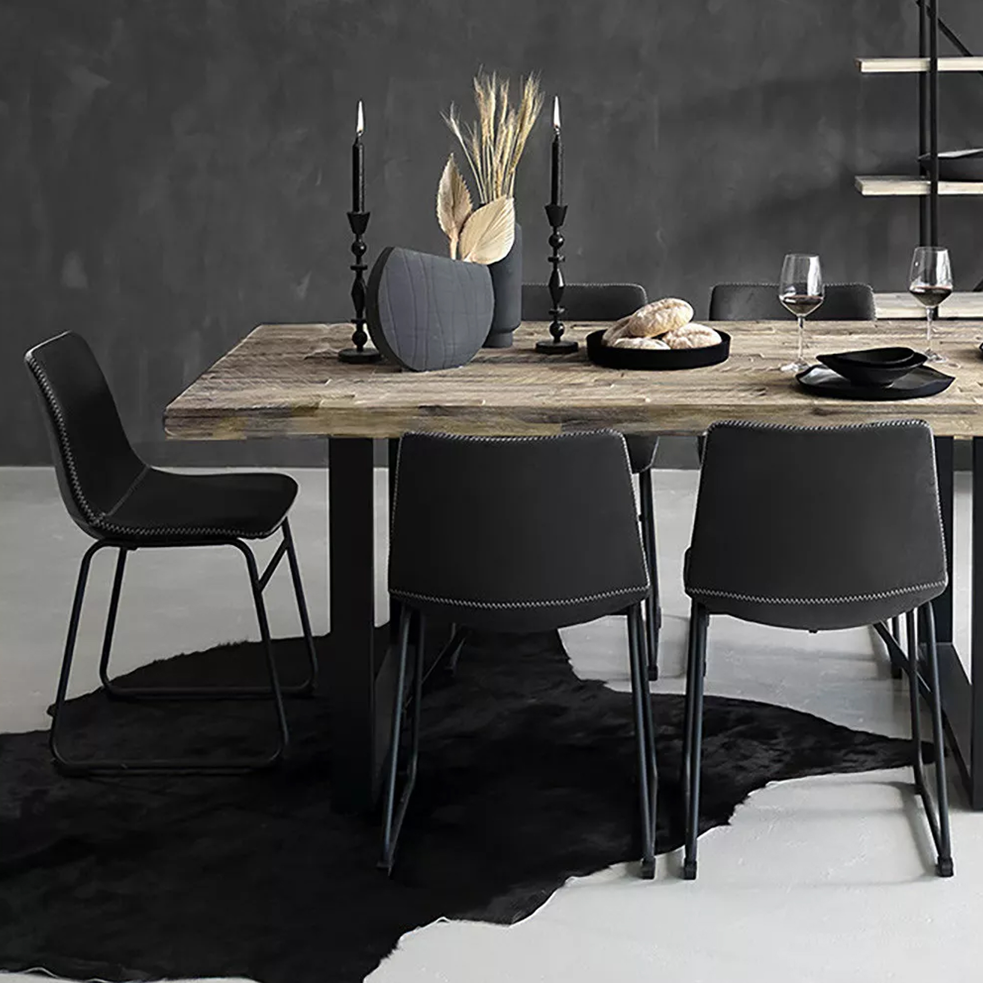 6-Seater Solid Acacia Wood Dining Set