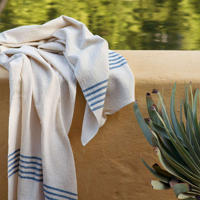 2x Handwoven Country Stripe Towels