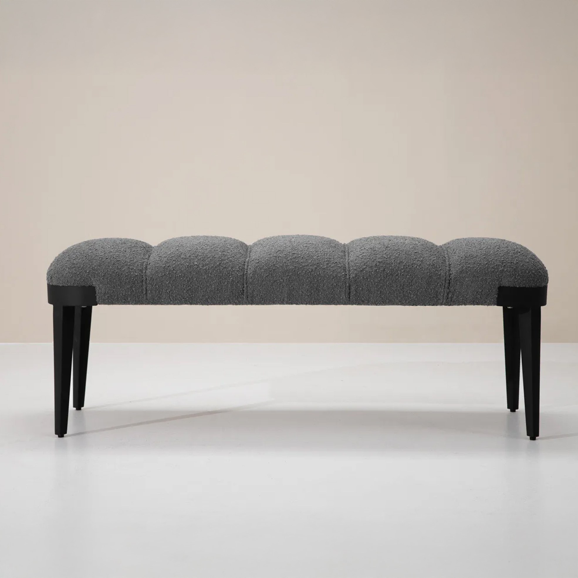 Elegant Polyester Bouclé Bench