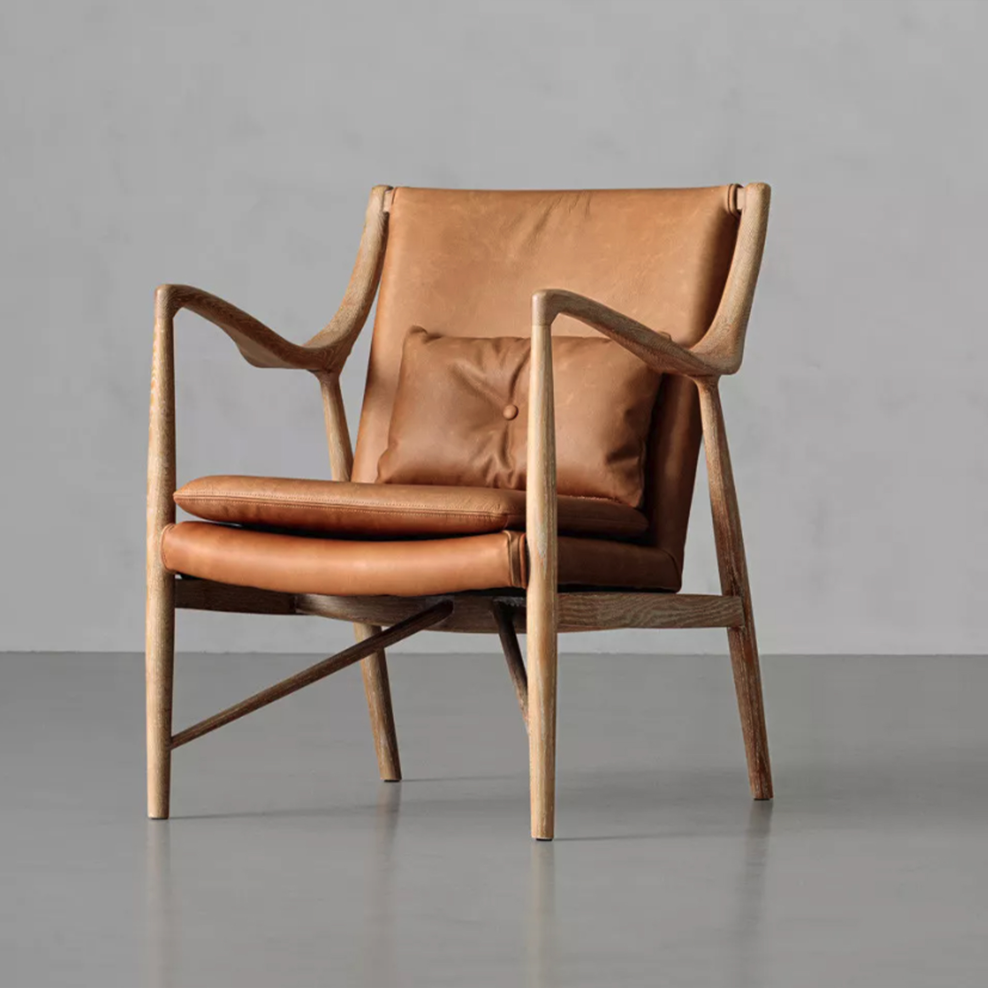 Desert Tan Leather Armchair